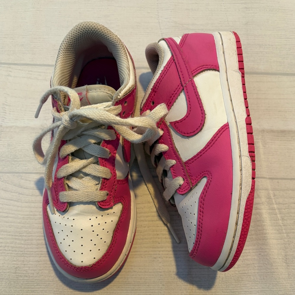 Nike Kids Pink and White Sneakers